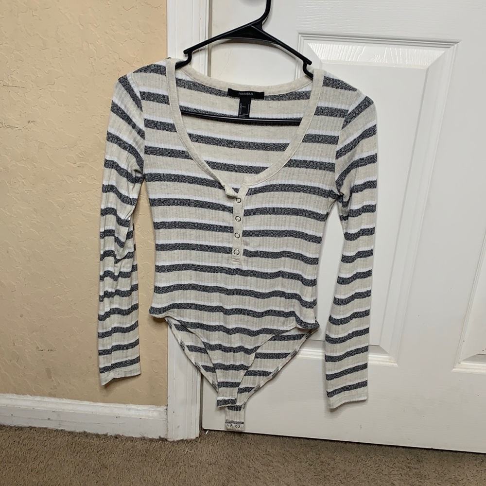 Striped bodysuit